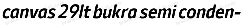 canvas 29lt bukra semi conden字体转换